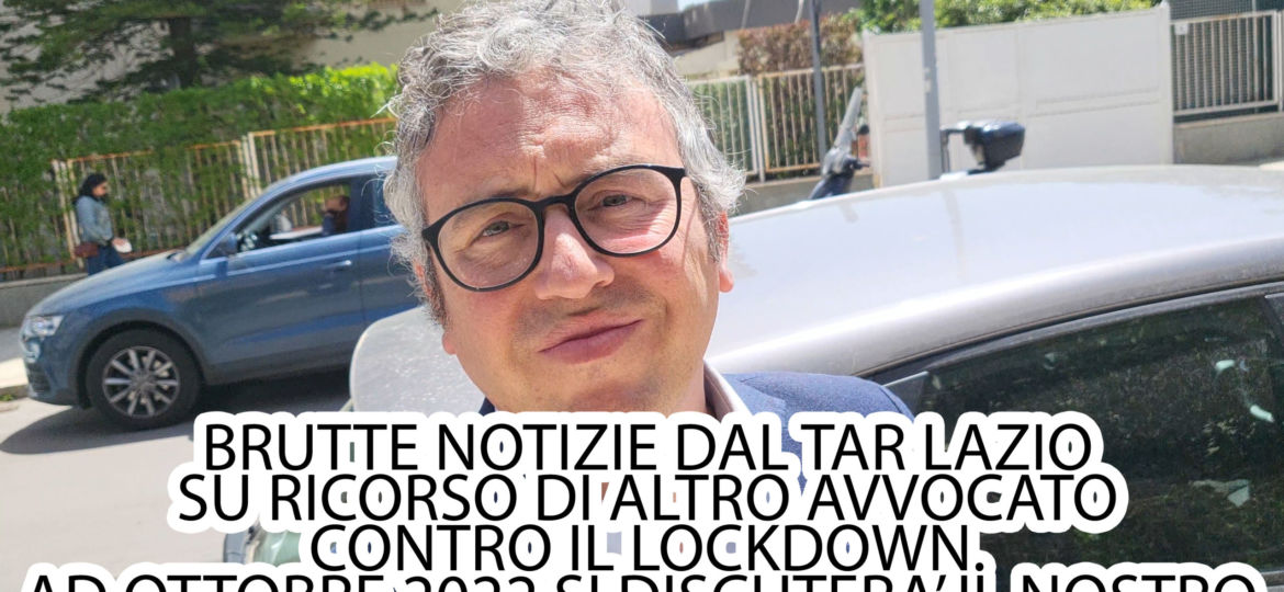 TAR LAZIO brutte notizie